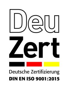 kleines DeuZert Siegel, für DIN EN ISO 9001:2015 Zertifizierung